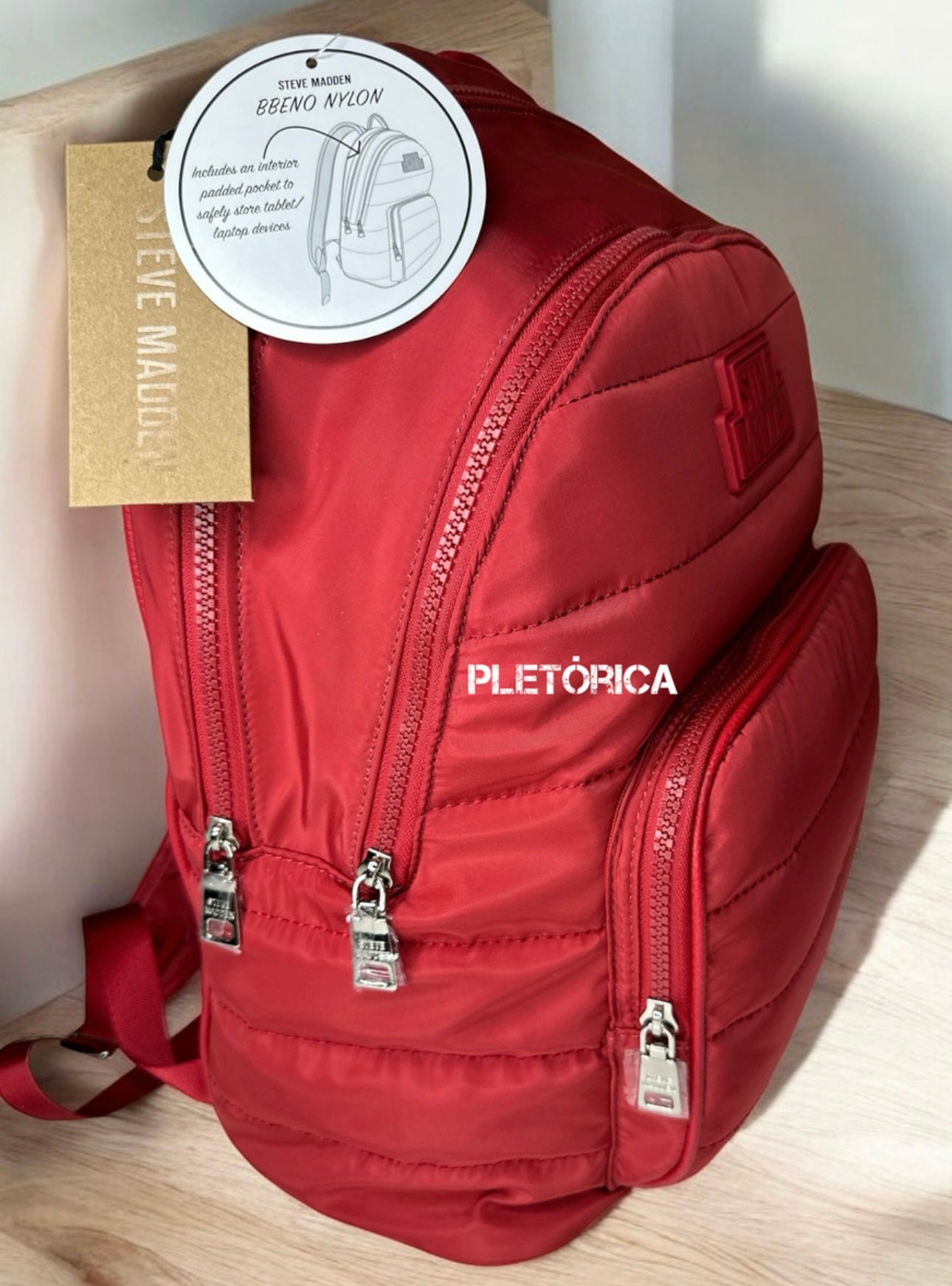 Mochila Steve Madden Bbeno Color Rojo Grande