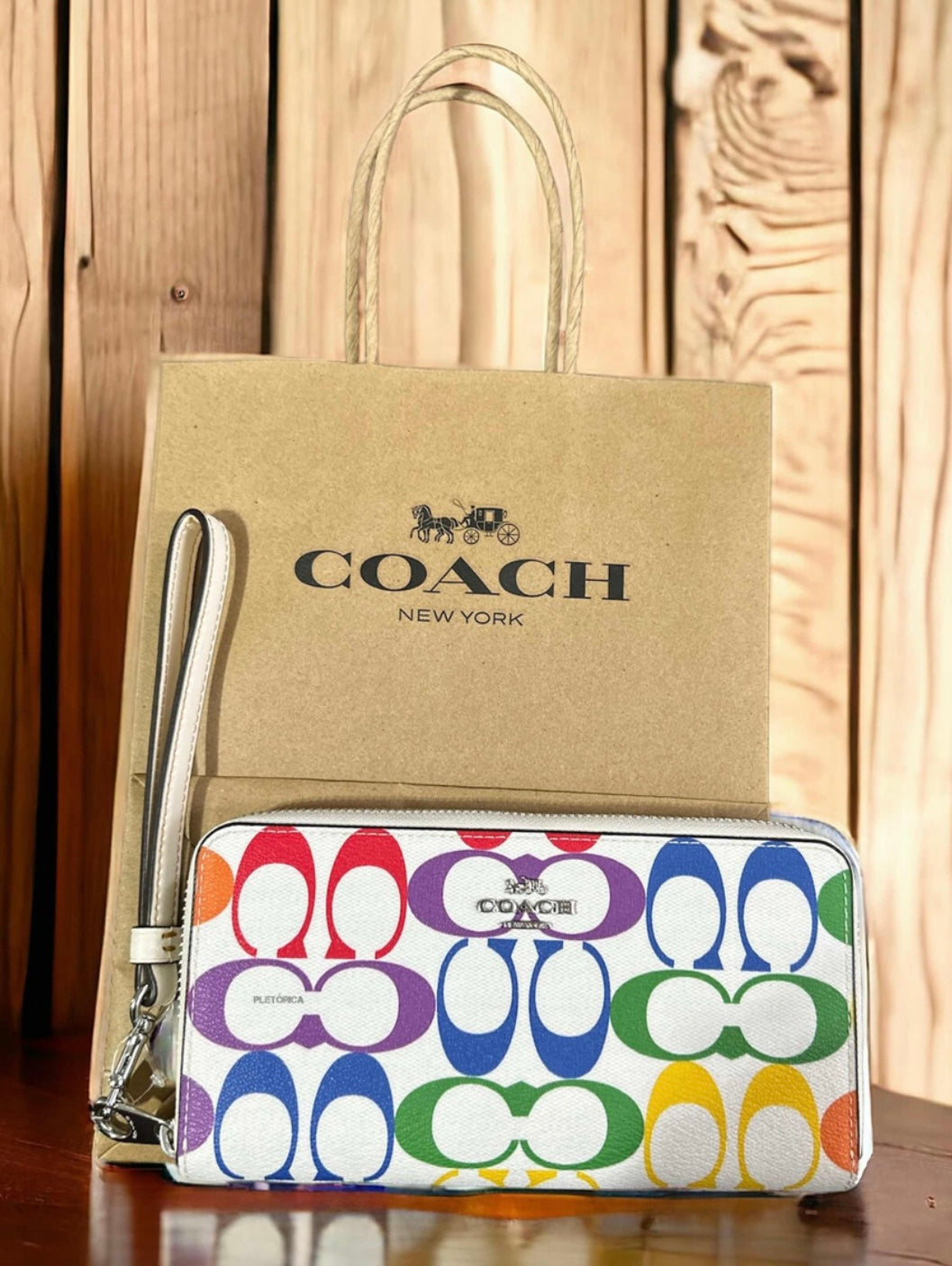 Cartera Larga Coach Arcoíris