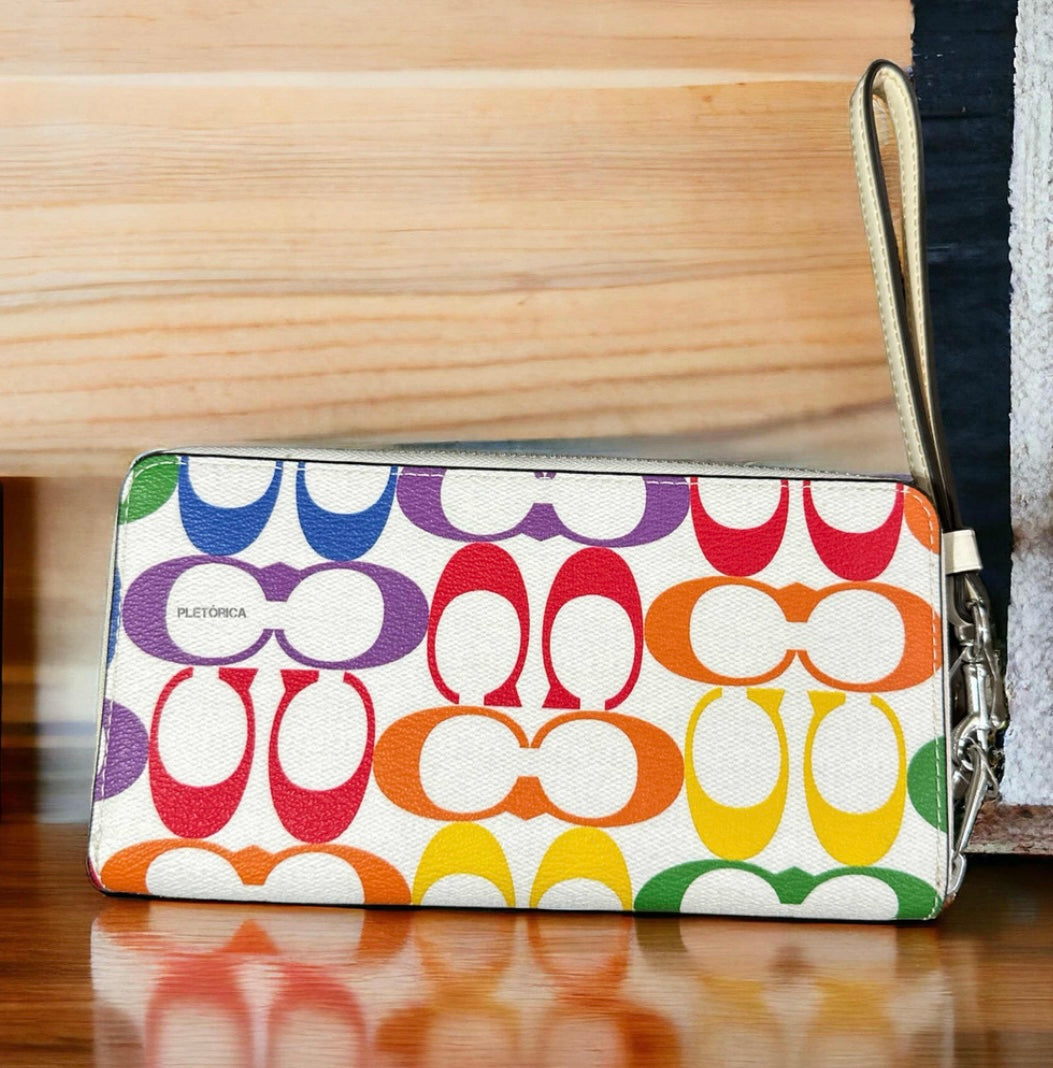 Cartera Larga Coach Arcoíris