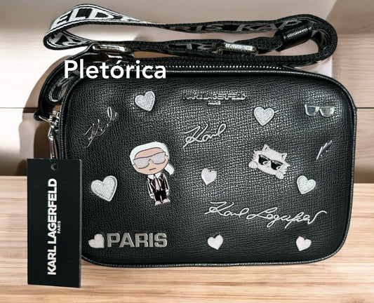 Bolsa Croosbody Karl Lagerfeld Logo Black